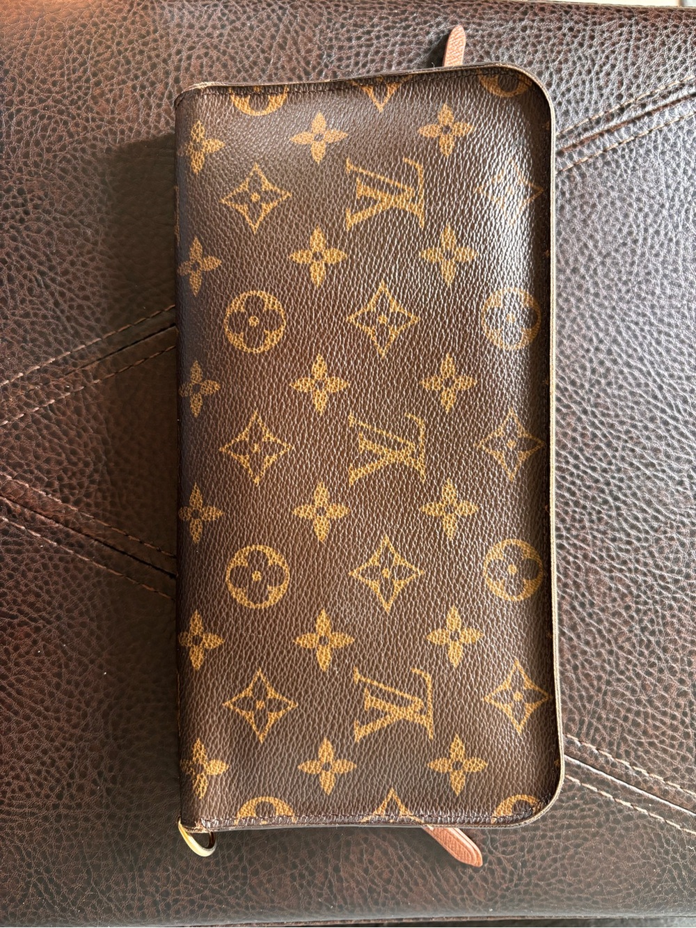 Louis Vuitton Monogram Canvas Brown & Gold Zip Wallet